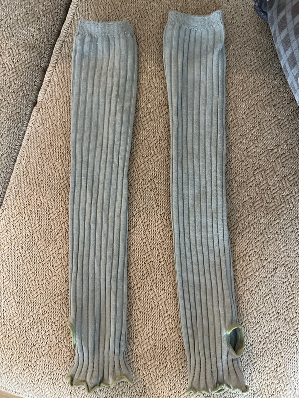 Green blue arm warmers